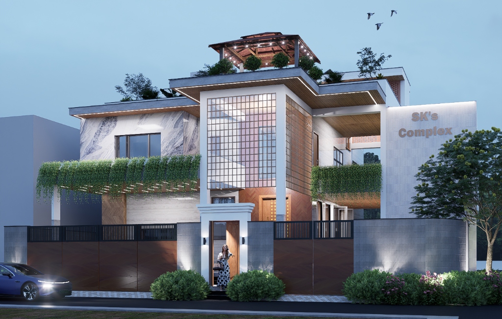 Luxury villa exterior – Studio Bind Architects showcase project